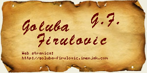 Goluba Firulović vizit kartica